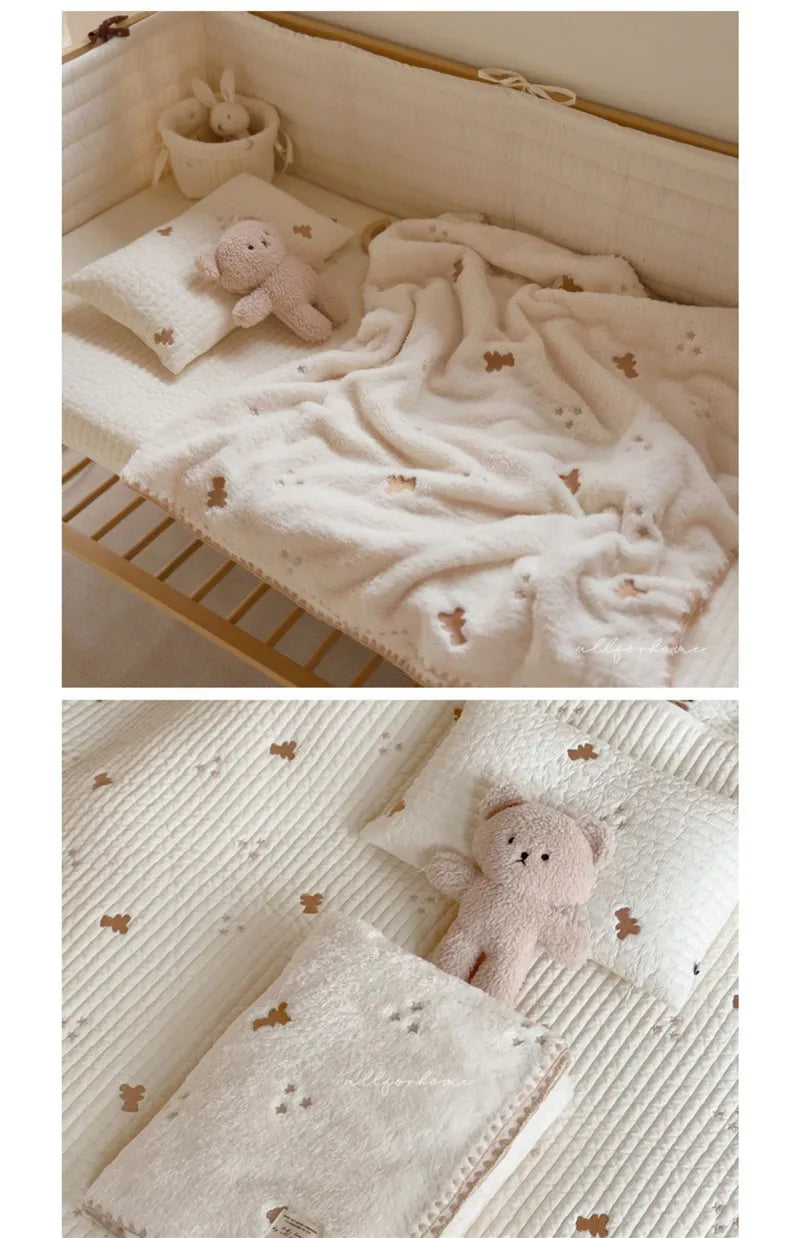 Cartoon Baby Blanket Soft Fleece Kindergarten Kids Quilt for Newborn Swaddling Blankets Stroller Cover Bedding Baby Items