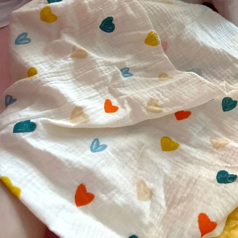 Baby Receive Blanket for Newborn Cotton Muslin Cover Swaddle Blanket Bedding Infant Bath Towel Baby Items Mother Kids Stuff 80cm