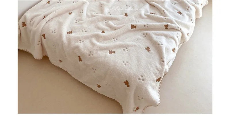 Cartoon Baby Blanket Soft Fleece Kindergarten Kids Quilt for Newborn Swaddling Blankets Stroller Cover Bedding Baby Items