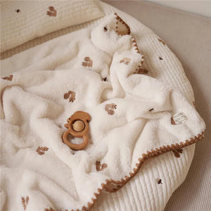 Cartoon Baby Blanket Soft Fleece Kindergarten Kids Quilt for Newborn Swaddling Blankets Stroller Cover Bedding Baby Items