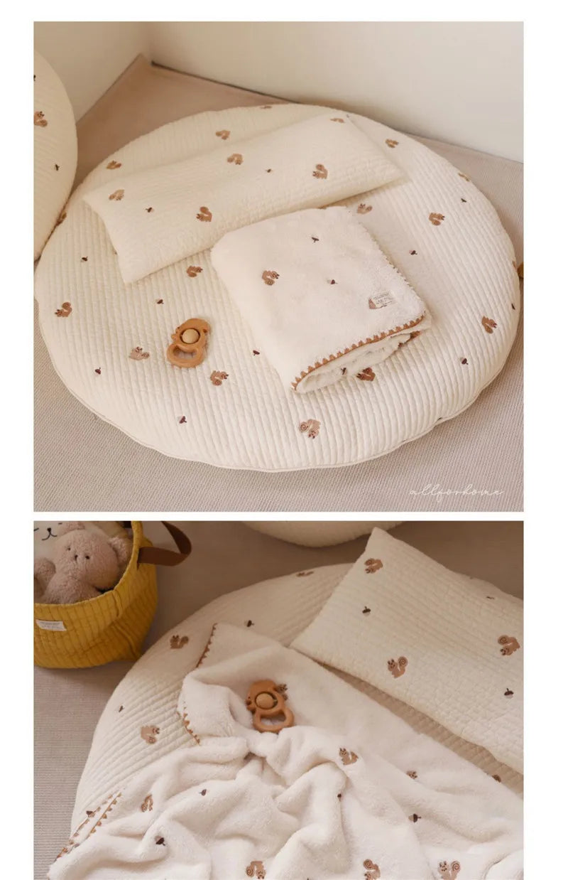 Cartoon Baby Blanket Soft Fleece Kindergarten Kids Quilt for Newborn Swaddling Blankets Stroller Cover Bedding Baby Items