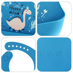 Load image into Gallery viewer, Waterproof Baby Bibs Soft Silicone Scarf Cute Cartoon Brint Baby Items Boys And Girls Adjustable Bibs Burp Sloths
