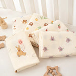 Load image into Gallery viewer, Baby Receive Blanket for Newborn Cotton Muslin Cover Swaddle Blanket Bedding Infant Bath Towel Baby Items Mother Kids Stuff 80cm
