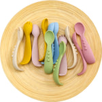 Load image into Gallery viewer, 2PCS Silicone Baby Spoons Fork For Baby Cutlery Set Newborn Learn To Eat Training Feeding Spork Tableware Baby Items
