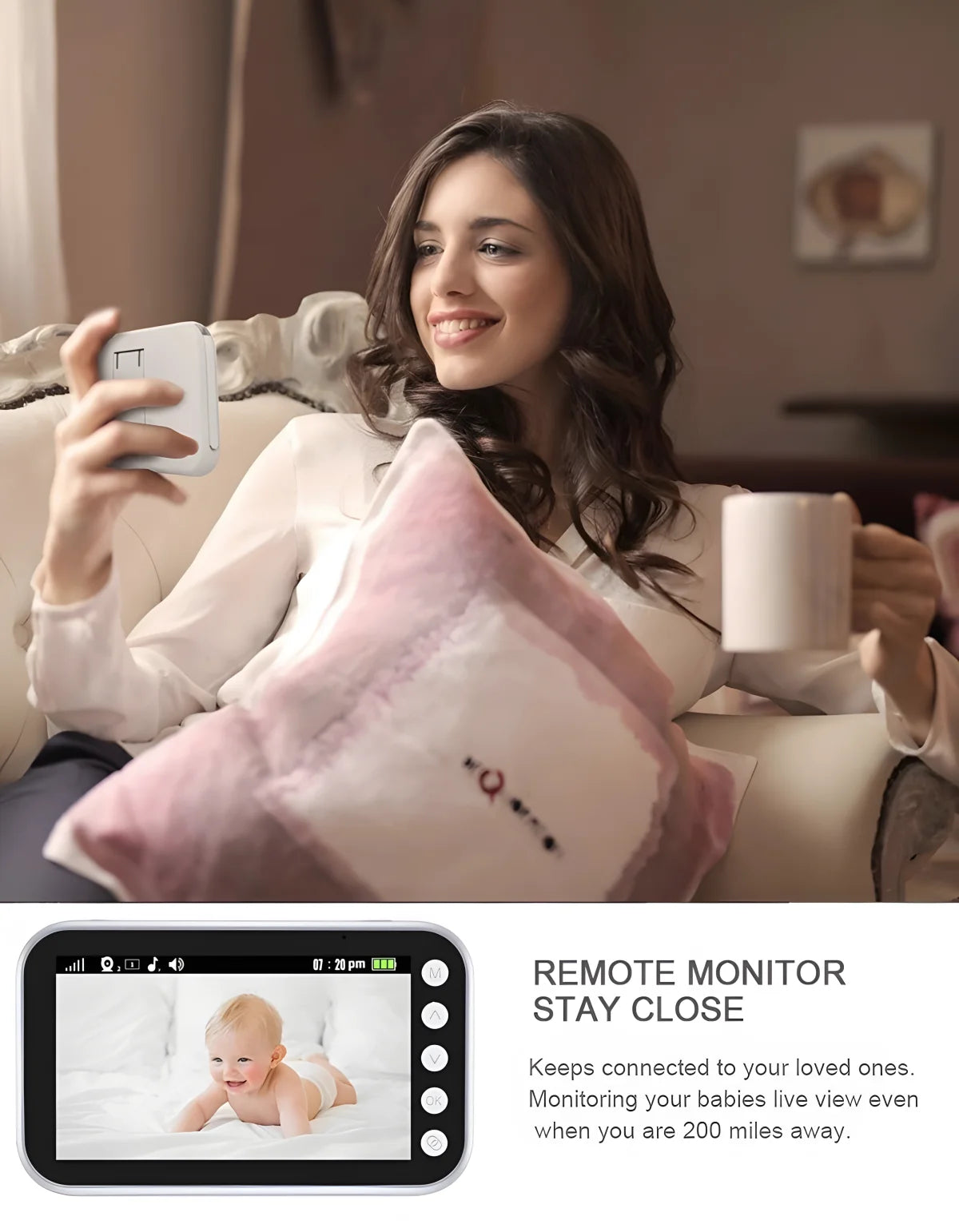4.3 Inch Electronic Baby Monitor Video Nanny Security Protable Children Cameras Babyphone Bebe Feeding New Born Baby Items