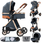 Load image into Gallery viewer, 3-in-1 High Landscape Baby Stroller Travel System Bassinet Car Seat Lightweight Frame with One-Hand Folding Feature Baby Items
