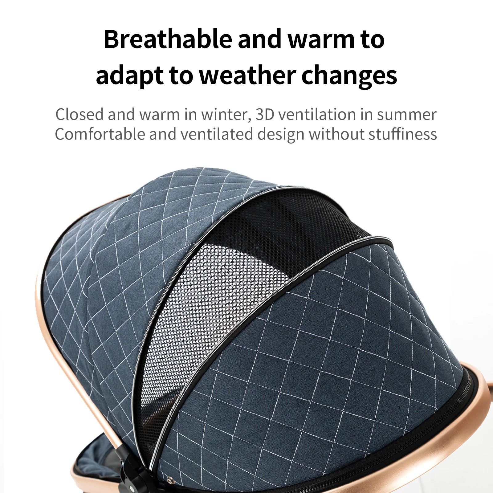 3-in-1 High Landscape Baby Stroller Travel System Bassinet Car Seat Lightweight Frame with One-Hand Folding Feature Baby Items