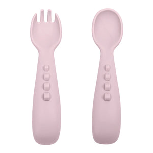 2PCS Silicone Baby Spoons Fork For Baby Cutlery Set Newborn Learn To Eat Training Feeding Spork Tableware Baby Items