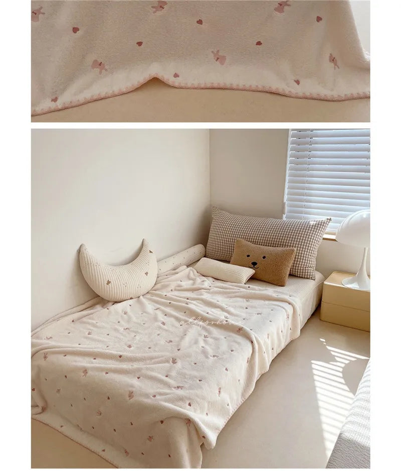 Cartoon Baby Blanket Soft Fleece Kindergarten Kids Quilt for Newborn Swaddling Blankets Stroller Cover Bedding Baby Items