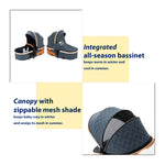 Load image into Gallery viewer, 3-in-1 High Landscape Baby Stroller Travel System Bassinet Car Seat Lightweight Frame with One-Hand Folding Feature Baby Items
