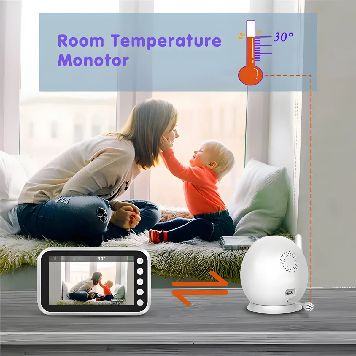 4.3 Inch Electronic Baby Monitor Video Nanny Security Protable Children Cameras Babyphone Bebe Feeding New Born Baby Items