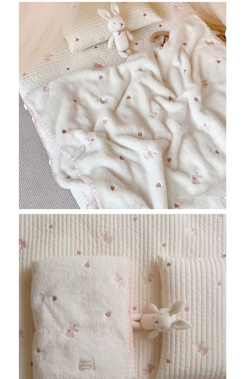 Cartoon Baby Blanket Soft Fleece Kindergarten Kids Quilt for Newborn Swaddling Blankets Stroller Cover Bedding Baby Items