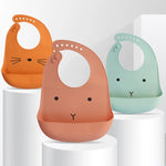 Load image into Gallery viewer, Waterproof Baby Bibs Soft Silicone Scarf Cute Cartoon Brint Baby Items Boys And Girls Adjustable Bibs Burp Sloths
