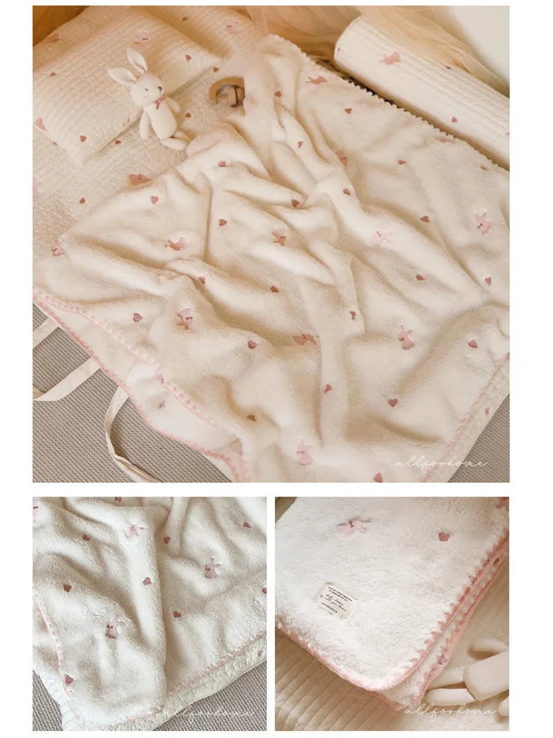 Cartoon Baby Blanket Soft Fleece Kindergarten Kids Quilt for Newborn Swaddling Blankets Stroller Cover Bedding Baby Items