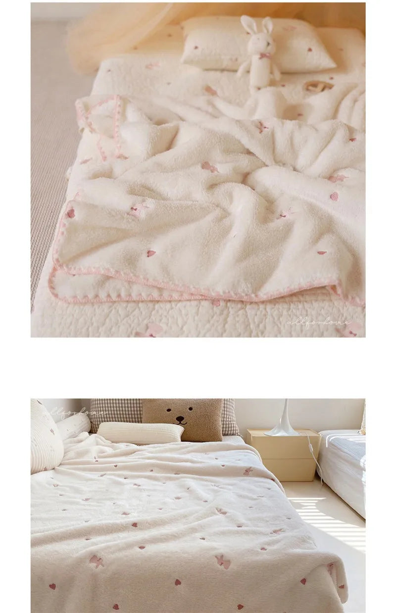 Cartoon Baby Blanket Soft Fleece Kindergarten Kids Quilt for Newborn Swaddling Blankets Stroller Cover Bedding Baby Items