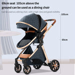 Load image into Gallery viewer, 3-in-1 High Landscape Baby Stroller Travel System Bassinet Car Seat Lightweight Frame with One-Hand Folding Feature Baby Items

