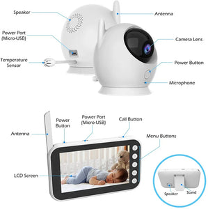 4.3 Inch Electronic Baby Monitor Video Nanny Security Protable Children Cameras Babyphone Bebe Feeding New Born Baby Items