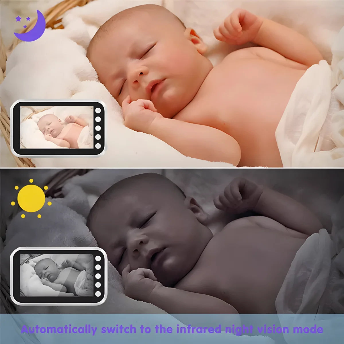4.3 Inch Electronic Baby Monitor Video Nanny Security Protable Children Cameras Babyphone Bebe Feeding New Born Baby Items