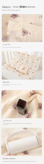 Load image into Gallery viewer, Baby Receive Blanket for Newborn Cotton Muslin Cover Swaddle Blanket Bedding Infant Bath Towel Baby Items Mother Kids Stuff 80cm
